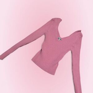 Fashion Nova Dusty Rose Knit Top
